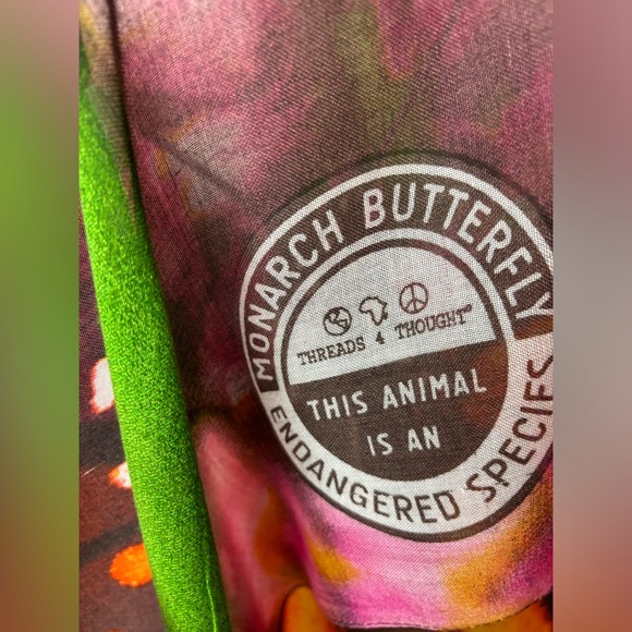 Threads 4 Thought Extra large modal scarf Monarch, butterfly, endangered species - Picture 3 of 7